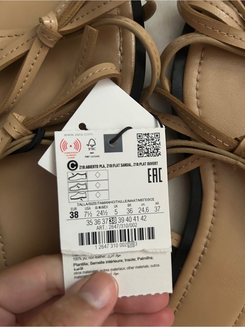 Zara Bow Trim Flat Sandals - Picture 4 of 5